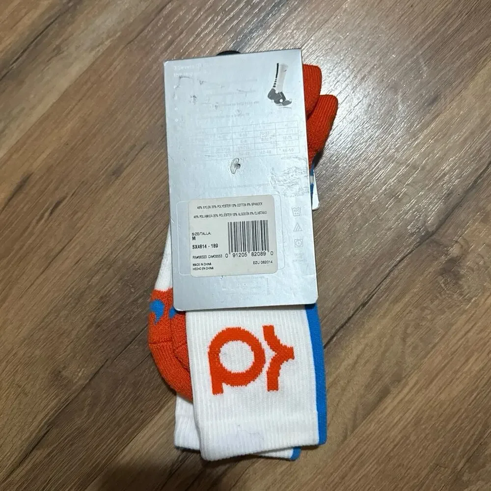 2013 Nike KD Hyper Elite Cushioned EZU-062014 Dri-Fit Orange Blue Crew Socks